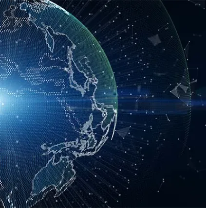 earth spreading network rays